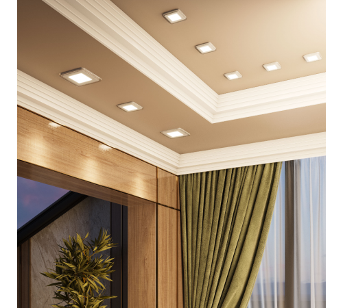 Светильник светодиодный Bubbles BL323 Квадр. 6+3W LED 4000K 540лм143x143мм O110 1/40  BL323 Gauss