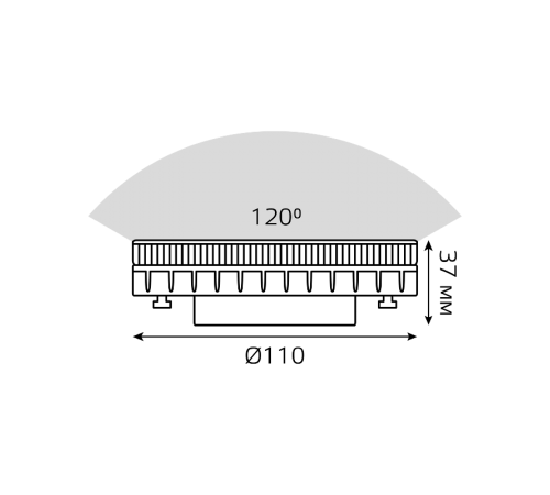 Лампа светодиодная LED 12Вт GX70 220В 4100К  131016212  Gauss