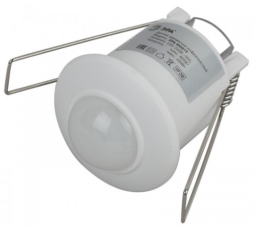 Датчик движения MD 019 белый, 800Вт, 360 гр.,6М,IP20, (100/1600)  Б0044167  ЭРА