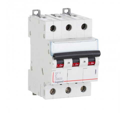 Выключатель автоматический трехполюсный DX3-E 6000 25А C 6кА  407293  Legrand