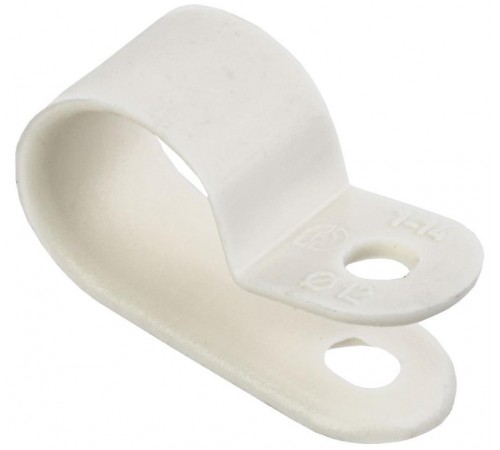 Скоба крепежная 12мм нейлоновая белая (50шт)  USK11-12-050-K01  IEK