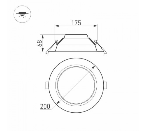 Светильник IM-CYCLONE-R200-20W Day4000 (WH, 90 deg) (Arlight, IP40 Металл, 3 года)  023215(2)  Arlight