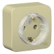 Blanca Бежевый О/У с изолирующей пластиной Розетка с з/к без штор., (тонкая) 16А, 250В  BLNRA110117  SE
