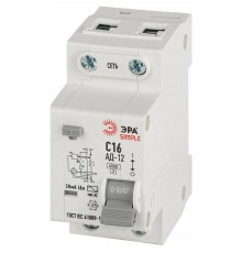 АВДТ 4,5кА  SIMPLE D12E2C16AC30 АД-12 электронное 1P+N С16 30мА тип АС   Б0058920  ЭРА