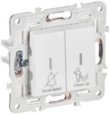 SKANDY Выключатель 2-клавишный с индикацией для отелей 10А SK-V16W арктический белый   SK-V20-2-10-K01  IEK