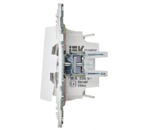 SKANDY Выключатель 2-клавишный с индикацией для отелей 10А SK-V16W арктический белый   SK-V20-2-10-K01  IEK