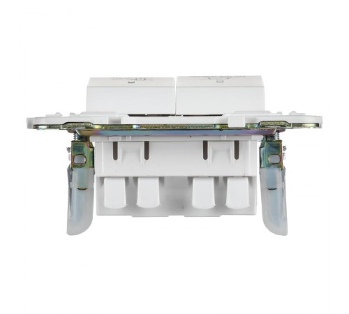 SKANDY Выключатель 2-клавишный с индикацией для отелей 10А SK-V16W арктический белый   SK-V20-2-10-K01  IEK