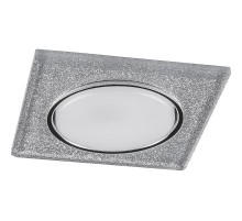 Светильник встраиваемый с белой LED подсветкой CD4040 потолочный GX53 без лампы, серебро, хром  40517  Feron