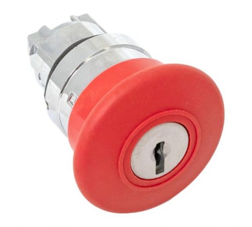 Исполнительный механизм кнопки XB4 "Грибок" красный поворотный с фиксацией с замком EKF PROxima    XB4BA1F-R   EKF 
