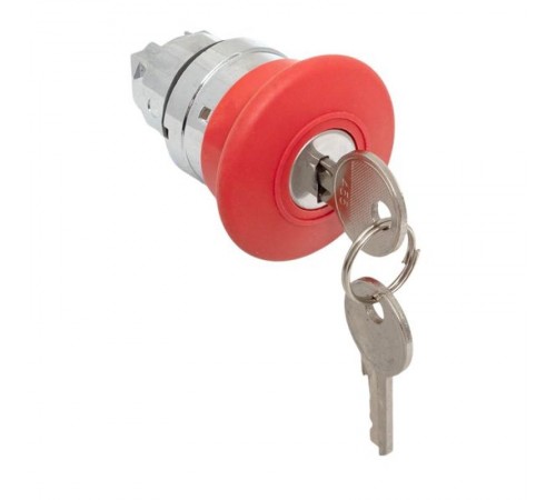 Исполнительный механизм кнопки XB4 "Грибок" красный поворотный с фиксацией с замком EKF PROxima    XB4BA1F-R   EKF 