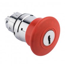 Исполнительный механизм кнопки XB4 "Грибок" красный поворотный с фиксацией с замком EKF PROxima    XB4BA1F-R   EKF 