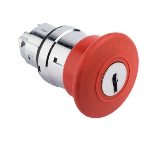 Исполнительный механизм кнопки XB4 "Грибок" красный поворотный с фиксацией с замком EKF PROxima    XB4BA1F-R   EKF 
