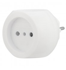 Тройник электрический "Шар" 220 В 6 А белый  11-1063  REXANT