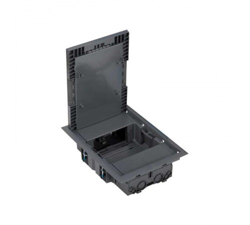 Simon CIMA 500 Люк на 2 модуля 500CIMA (4 модуля 45х45 мм), горизонт.подкл., глубина 69мм, посадка 250х178мм, серый  52050202-035  Simon