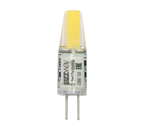 Лампа светодиодная LED 2,5Вт G4 12В 3000К PLED-G4 COB (LED driver) капсульная  2855749  Jazzway