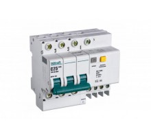Выключатель автоматический дифференциального тока со встроенной защитой от сверхтоков ДИФ-101 3P+N 25А 100мА AC С  15222DEK  DEKraft
