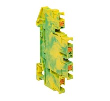 Клеммная колодка пружинная двухуровневая 2.5 Push-in земля PIT-2,5-double-pe  EKF