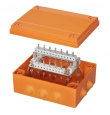 Коробка распределительная пластиковая FS огн.,IP55,240х190х90мм, 40р, 450V,6A,4мм.кв с кабельными вводами и клеммниками  FSB414004  DKC