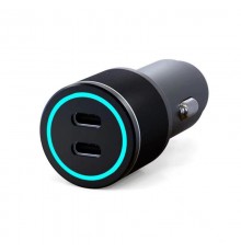 Автомобильное зарядное устройство c двумя портами (USB-C + USB-С) c LED-подсветкой, 75Вт  18-2232-5  REXANT
