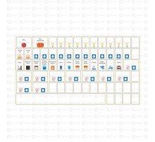 Комплект модульных наклеек большой (164х299) PROxima mn-1-3  EKF