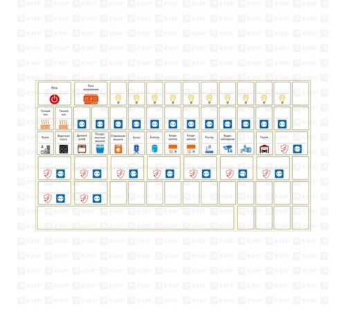 Комплект модульных наклеек большой с инд. ШК (164х299)  mn-1-3-x  EKF