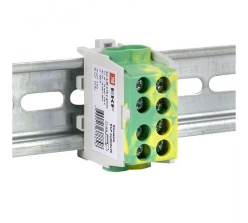 Клемма распределительная КСР с двойным винтом 2x25/2x16 желто-зеленая PROxima  ksr-2.25-2.16-y-green  EKF