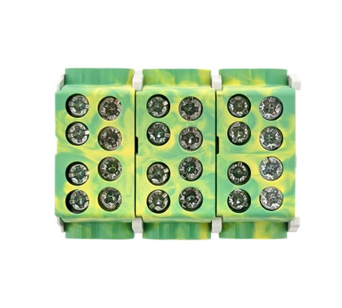 Клемма распределительная КСР с двойным винтом 2x25/2x16 желто-зеленая PROxima  ksr-2.25-2.16-y-green  EKF