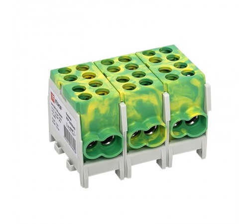 Клемма распределительная КСР с двойным винтом 2x25/2x16 желто-зеленая PROxima  ksr-2.25-2.16-y-green  EKF