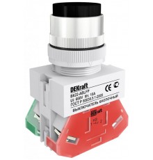 Выкл. кноп. ABLFP 22 мм Цвет:ЧЕРНЫЙ 220В ВK-22   25018DEK  DEKraft