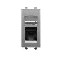 Компьютерная розетка RJ-45 модульная, кат.6А, "Avanti", "Закаленная сталь", 1 модуль  4404371  DKC