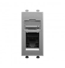 Компьютерная розетка RJ-45 модульная, кат.6А, "Avanti", "Закаленная сталь", 1 модуль  4404371  DKC