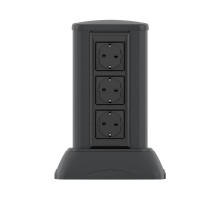 Миниколонна алюминиевая, 0.25м, цвет чёрный  19523  DKC