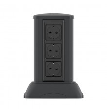 Миниколонна алюминиевая, 0.25м, цвет чёрный  19523  DKC