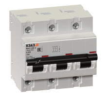 Выключатель автоматический трехполюсный ВА47-100 25А C 10кА (ВА47-100-3С25-УХЛ3)  233030  КЭАЗ