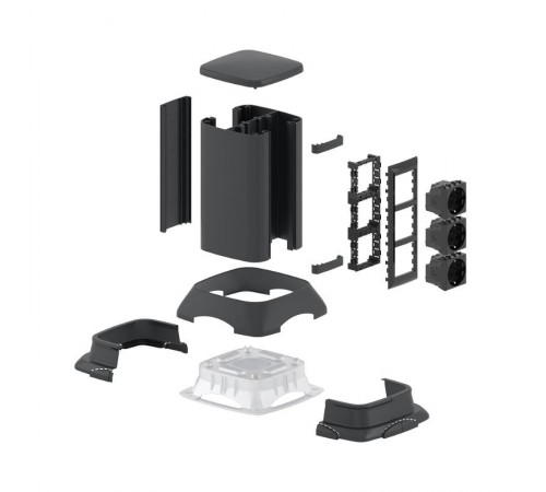 Миниколонна алюминиевая, 0.25м, цвет чёрный  19523  DKC