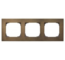 Рамка 3-постовая, серия SKY, цвет античная латунь  2CLA857300A1201  ABB