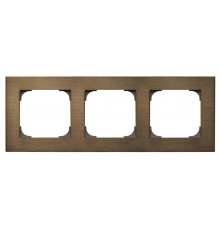 Рамка 3-постовая, серия SKY, цвет античная латунь  2CLA857300A1201  ABB