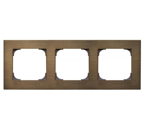 Рамка 3-постовая, серия SKY, цвет античная латунь  2CLA857300A1201  ABB