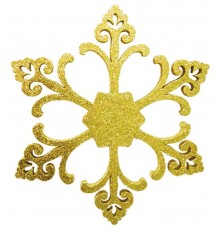 Елочная фигура "Снежинка "Морозко", 66 см, цвет золотой  502-371  NEON-NIGHT