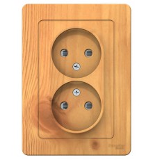 Blanca Ясень С/У Розетка 2-ая без заземления со шторками, 16А, 250В  BLNRS000125  SE