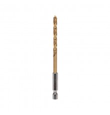 Сверло по металлу, 5мм, Р6М5, ТИТАН, шестигранный хвостовик (1 шт. в упаковке) DIN 338  KR-91-5506  Kranz