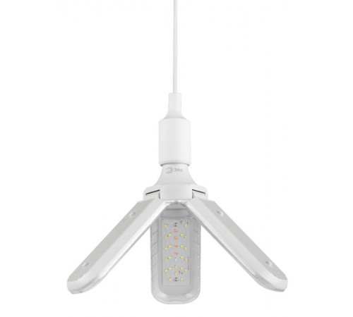 Фитолампа для растений светодиодная  GREEN LINE ФИТО-30W-PFR-E27-GR 3-х лепестковая полного спектра 30 Вт Е27  Б0064518  ЭРА