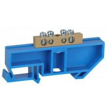 Шина N "ноль" на DIN-изоляторе ШНИ-6х9-4-Д-синий (25/500/12000) NO-222-4 Б0033424  ЭРА