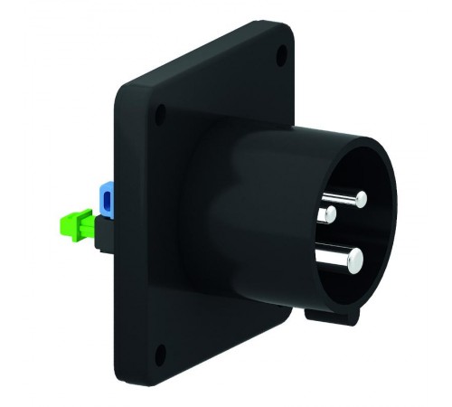 Вилка панельная 3п(2p + PE) 16А 230-380 QC черная IP44 I 28312-Bals I Bals