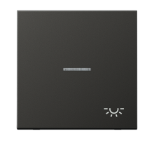 Клавиша для контрольного выключателя с подсветкой и символом "свет"; антрацит  AL2990KO5LAN  Jung