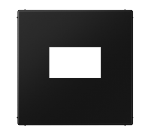 Плата для USB-зарядных устройств без видимого винта; термопласт; черный матовый  LS1969USBSWM  Jung