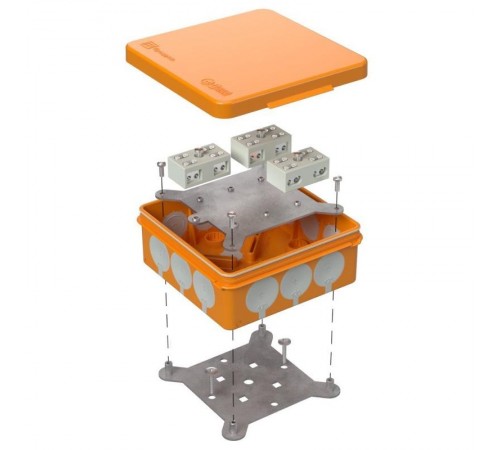 Коробка огнестойкая разветвительная для о/п двухкомпонентная 60-0303-FR6.0-4-6-Р Е15-Е60 100х100х40  60-0303-FR6.0-4-6-Р  Промрукав