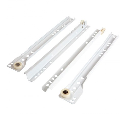 Направляющие роликовые 500 мм белый (компл)  - накл   130865  Tech-KREP