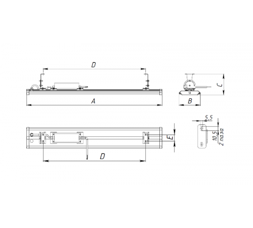 Светильник светодиодный FACTORY G2 (1700) 200W D120 850 GY  1508000120  Световые Технологии