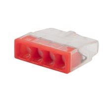 Клемма 4-проводная с пастой 0.5-2.5мм2 одножильный СМК 2273-244 прозрачная  07-3218  Rexant